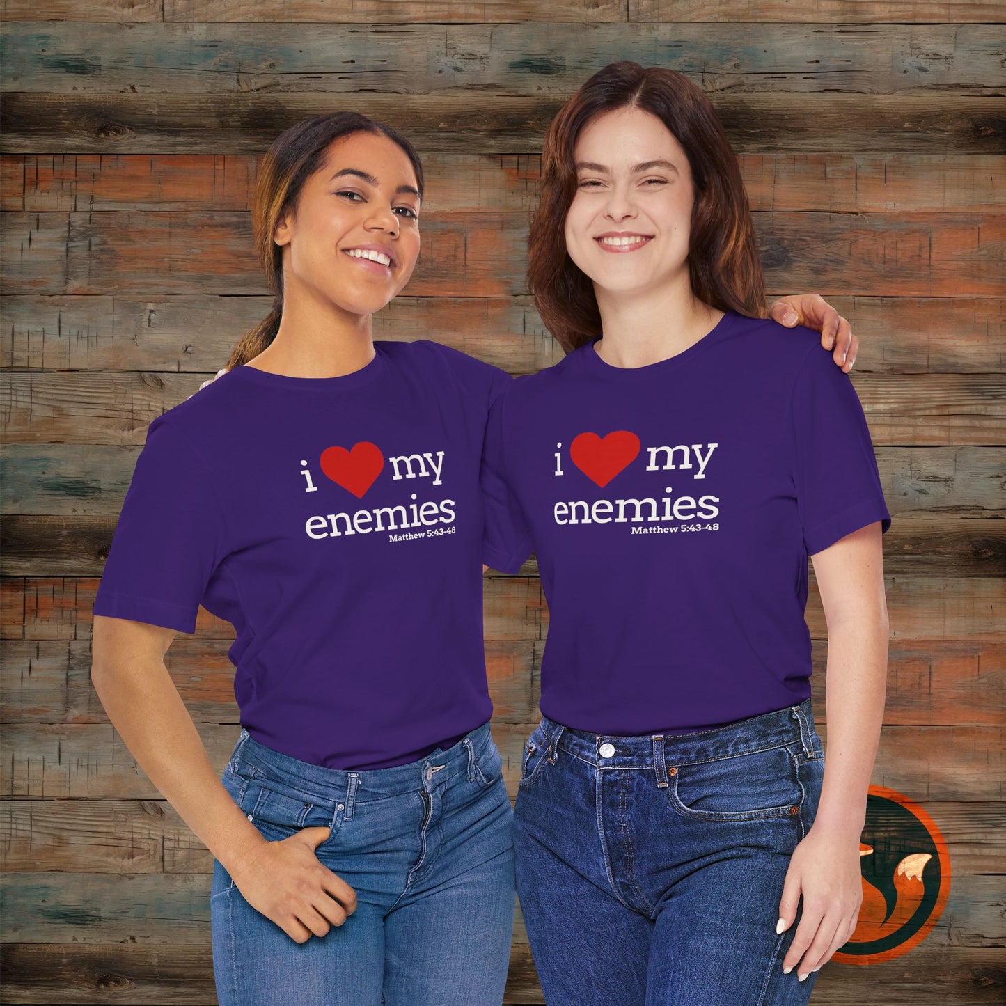 Unisex I Love My Enemies Tee, Inspirational Christian Shirt, Faith Apparel, Religious Gift, Everyday Casual Wear