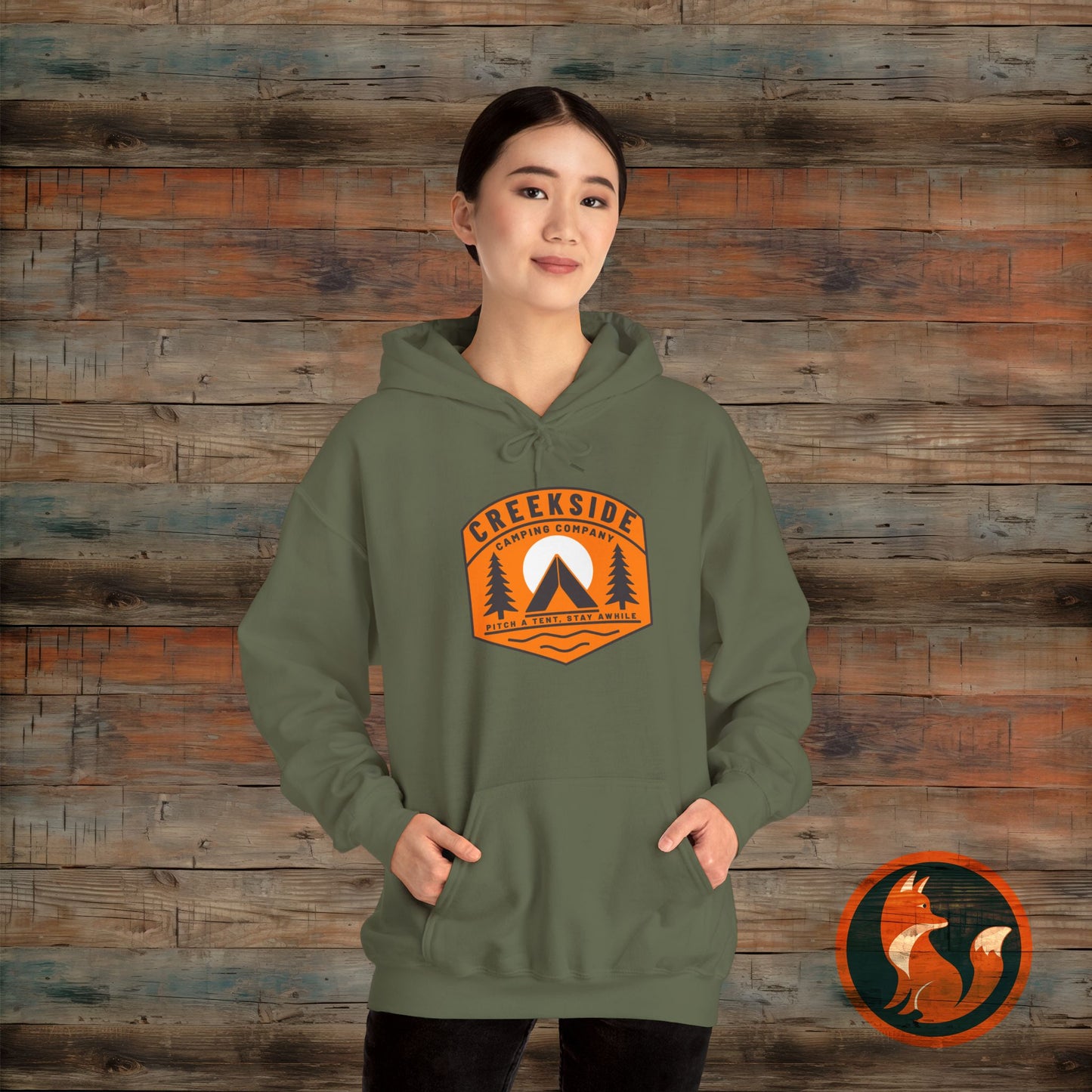 Creekside Retreat Unisex Hoodie, Camping Sweatshirt, Outdoor Adventure Apparel, Cozy Gift for Nature Lovers, Hiking Hooded Sweatshirt