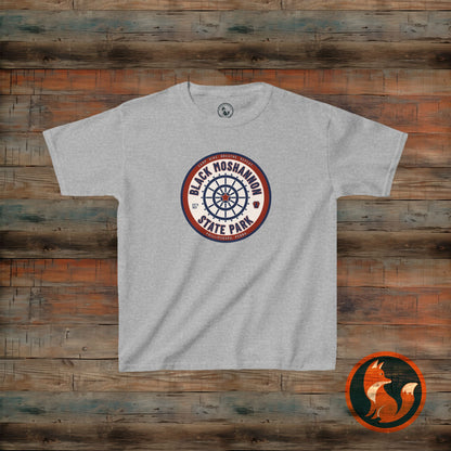 Black Moshannon State Park Kids Tee, Outdoor Adventure Kids Shirt, Nature Lover Gift, Campsite T-Shirt, Summer Family Trip Apparel, Youth Outdoor Clothing