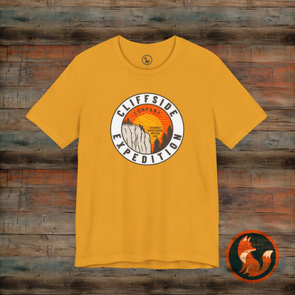 Cliffside Expedition Tee, Adventure Shirt, Unisex Outdoor Top, Travel T-Shirt, Hiking Apparel, Gift for Explorers