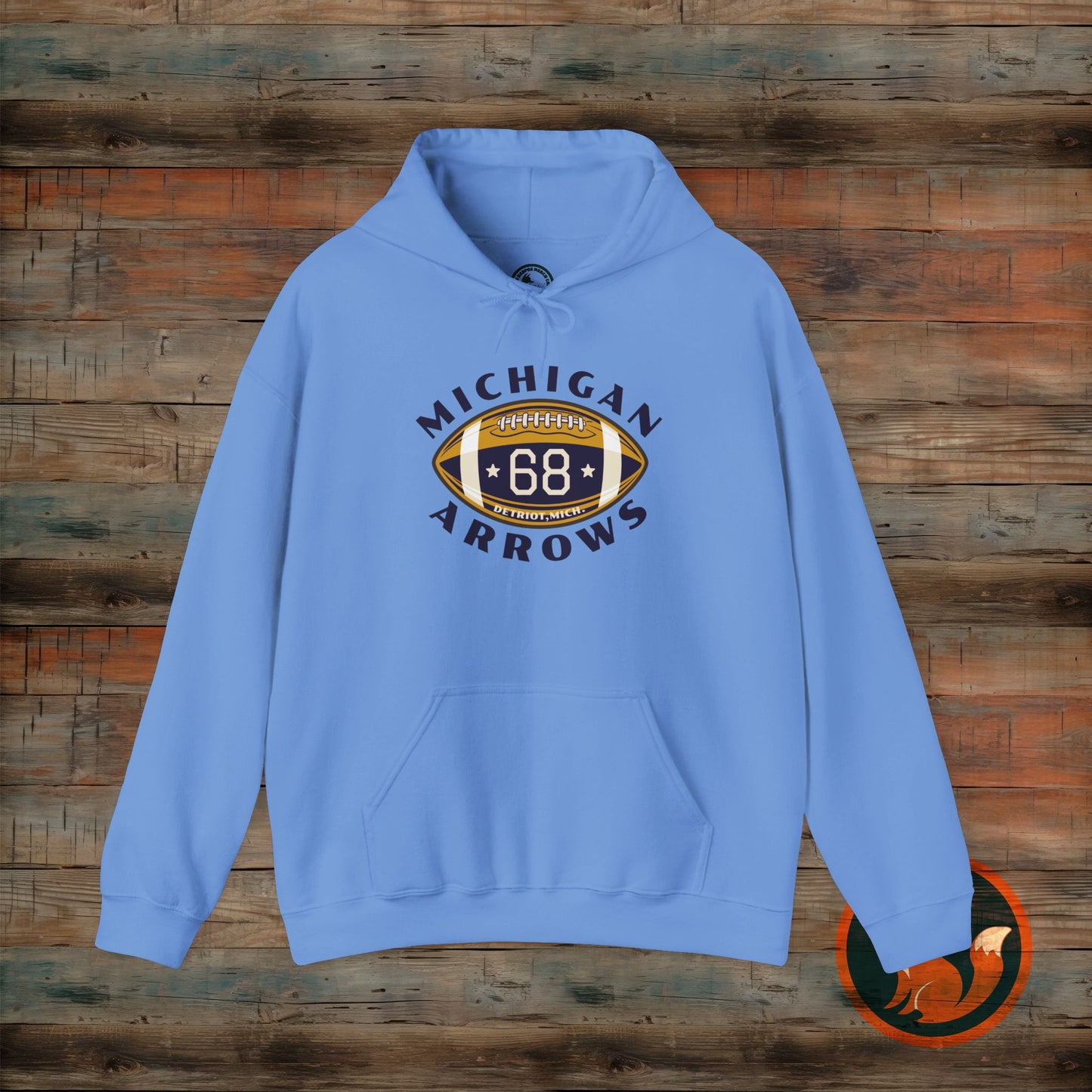 Michigan Arrows Football Hooded Sweatshirt, Unisex Hoodie, Sportswear, Athletic Gift, Casual Wear, Team Spirit Apparel