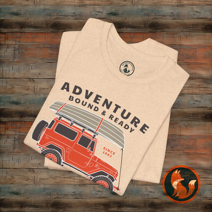 Adventure Bound & Ready Tee, Unisex T-Shirt, Outdoor Apparel, Camping Gift, Travel Shirt, Adventure Lover's Top