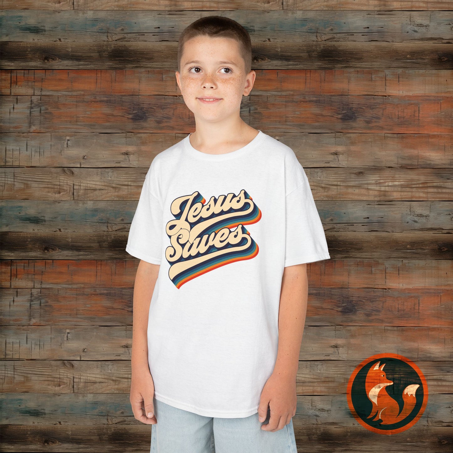 Kids Jesus Saves Tee, Cute Christian Tee, Church T-Shirt, Kids Casual Wear, Faith-Based Apparel