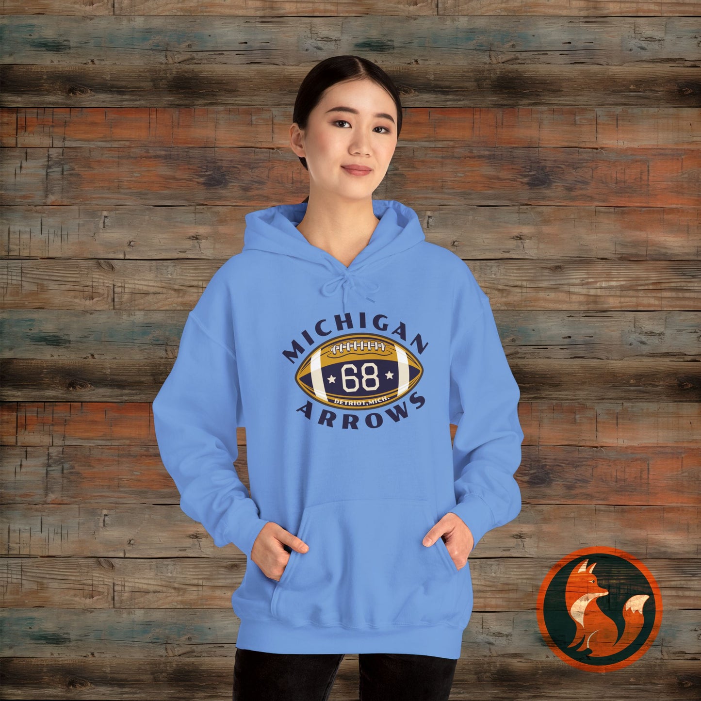 Michigan Arrows Football Hooded Sweatshirt, Unisex Hoodie, Sportswear, Athletic Gift, Casual Wear, Team Spirit Apparel
