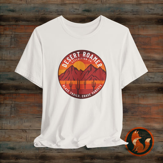Desert Roamer Tee - Unisex Jersey Short Sleeve Shirt, Hiking Gift, Adventure Apparel, Travel T-Shirt, Outdoorsy Style