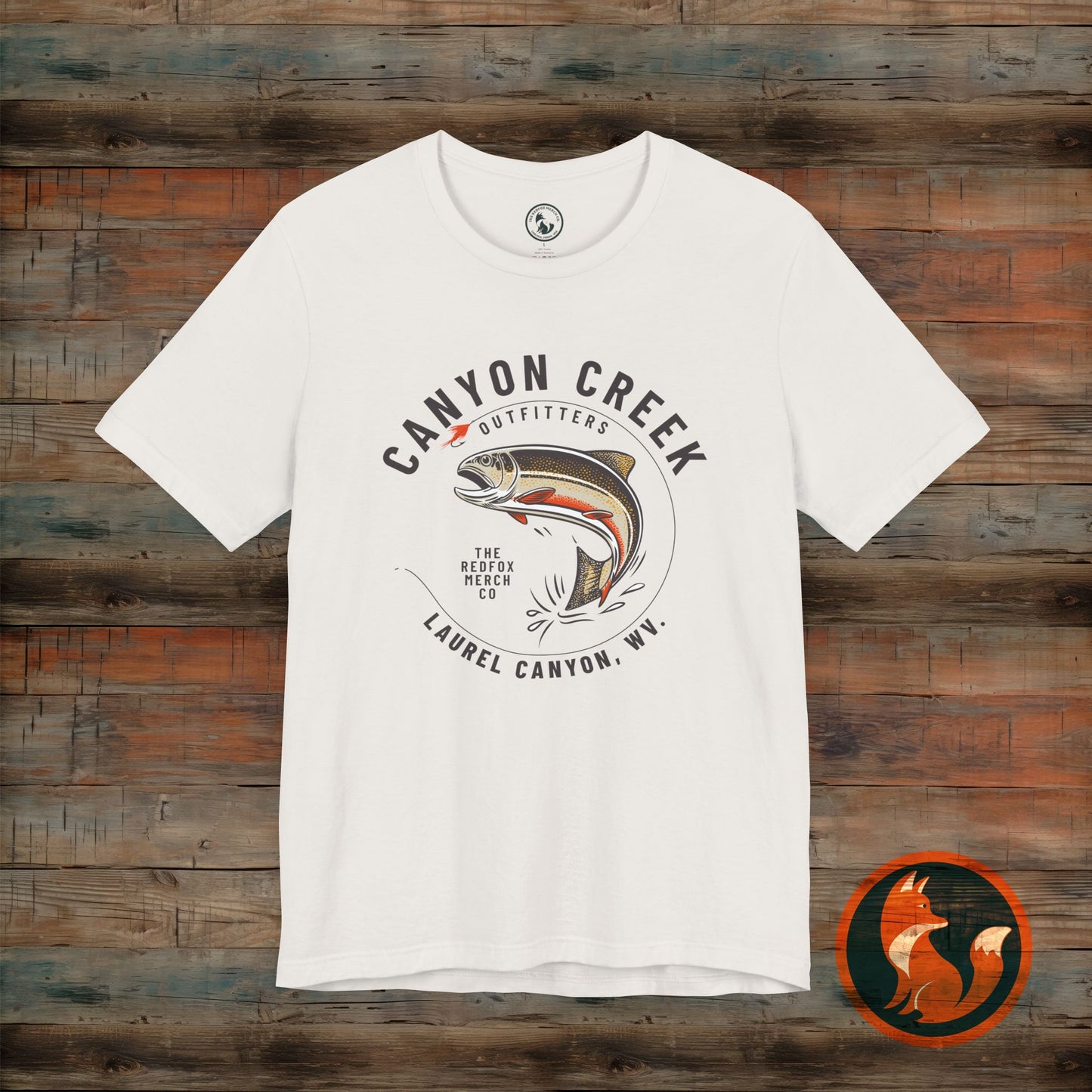 Canyon Creek Vintage Fishing Tee, Unisex Casual Shirt, Outdoor Adventure Apparel, Gift for Anglers, Nature Lover's Tee