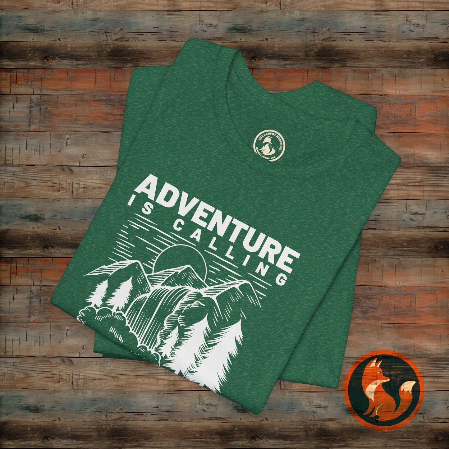 Adventure Is Calling Unisex Tee | Perfect for Outdoor Lovers, Camping, Hiking, Travel, Gifts