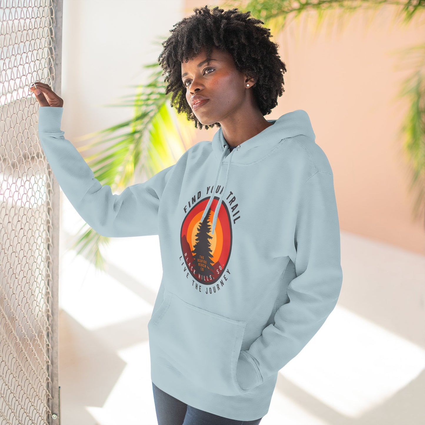 Adventure-Inspired Fleece Hoodie with Retro Design, Cozy Layer for Nature Lovers, Perfect for Hiking, Camping, Travel, Gifts