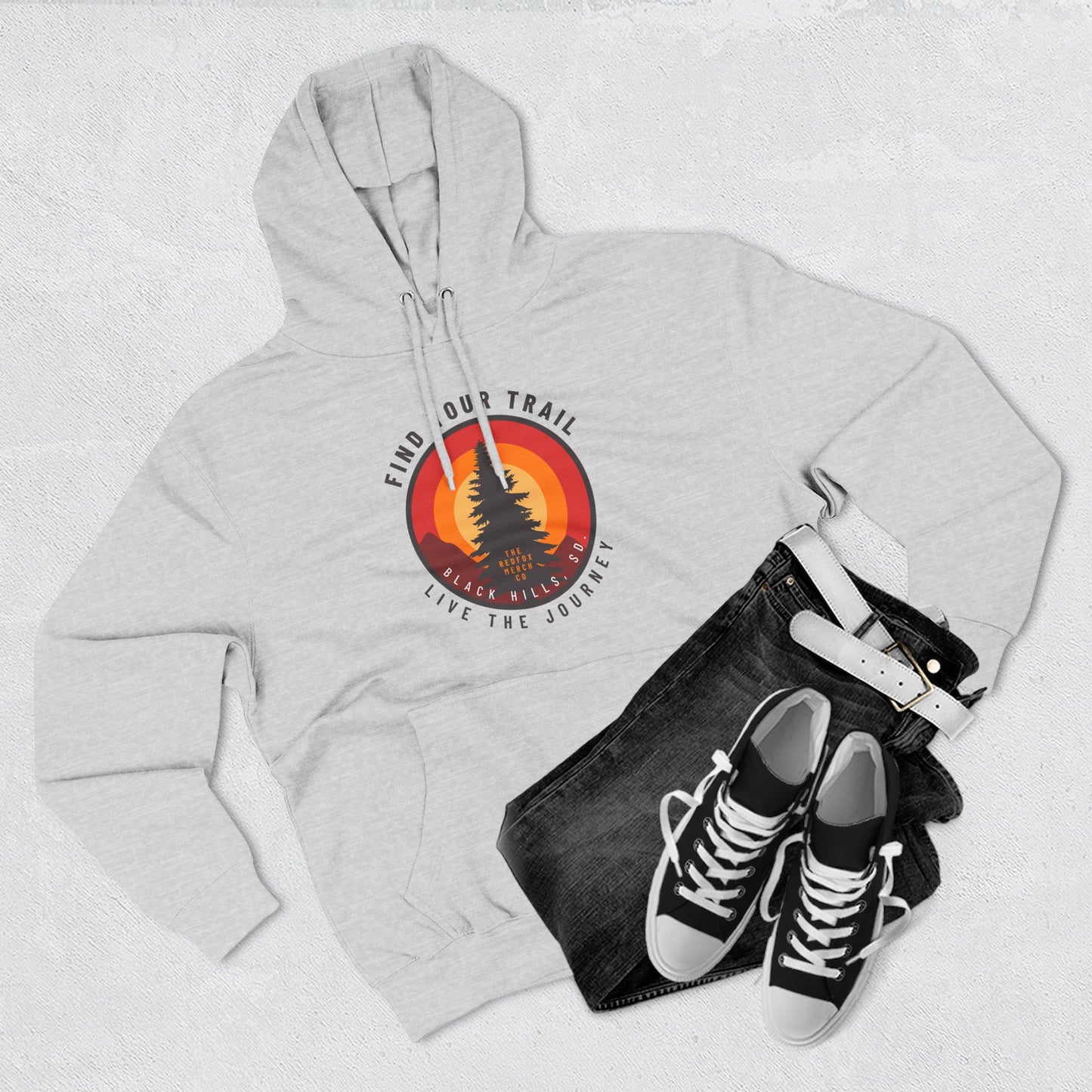 Adventure-Inspired Fleece Hoodie with Retro Design, Cozy Layer for Nature Lovers, Perfect for Hiking, Camping, Travel, Gifts