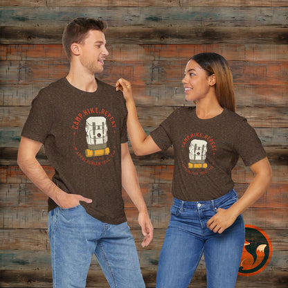 Outdoor Adventure Tee - Camp Hike Repeat, Unisex T-Shirt, Nature Lover Gift, Hiking Shirt, Summer Wardrobe Essential, Camping Apparel