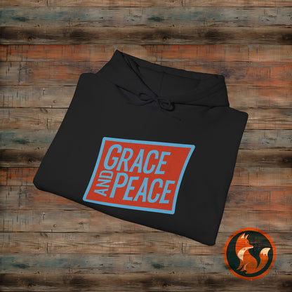 Unisex Grace and Peace Hooded Sweatshirt | Cozy Gift for Faith, Spirituality, Relaxation, Thoughtful Occasions, Everyday Wear