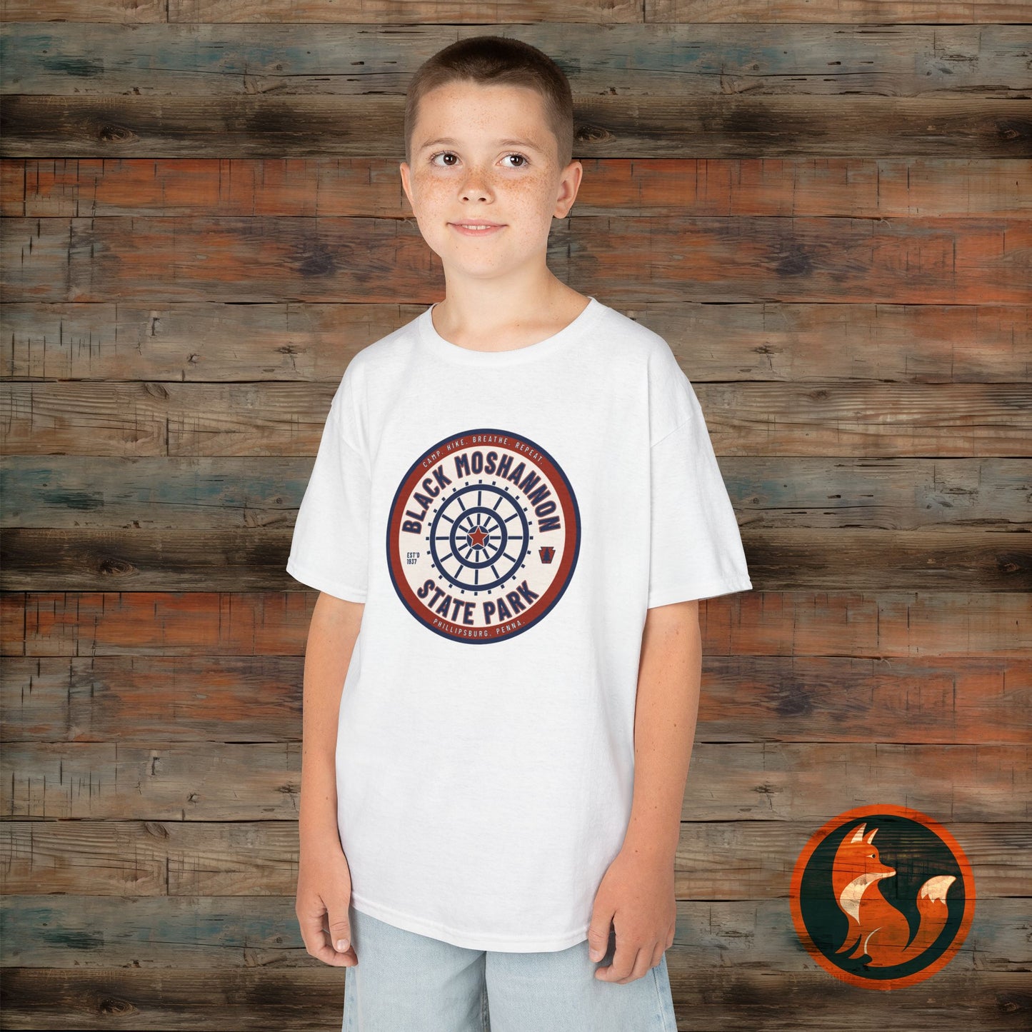 Black Moshannon State Park Kids Tee, Outdoor Adventure Kids Shirt, Nature Lover Gift, Campsite T-Shirt, Summer Family Trip Apparel, Youth Outdoor Clothing