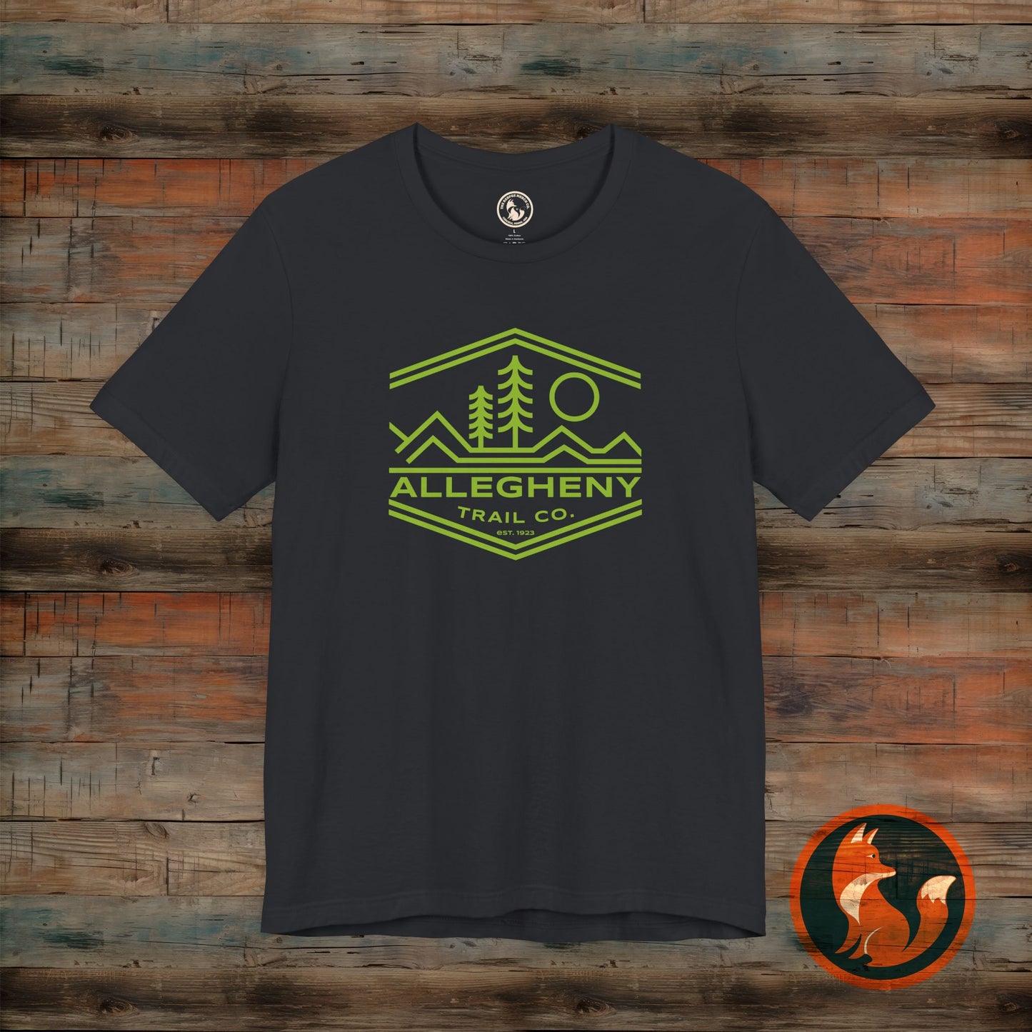 Nature-Inspired Unisex Tee with Allegheny Trail Design, Outdoor Adventure Shirt, Eco-Friendly Apparel, Hiking Gift, Travel T-Shirt
