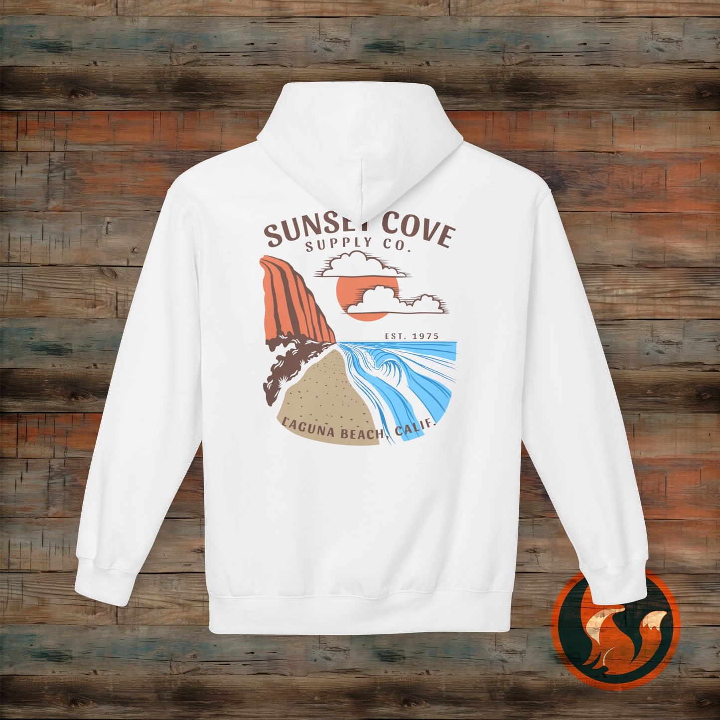 Laguna Beach Sunset Hoodie, Cozy Beachwear, Gift for Him/Her, Summer Apparel, Trendy Fleece