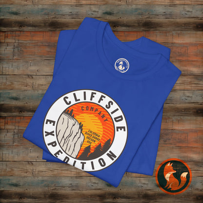 Cliffside Expedition Tee, Adventure Shirt, Unisex Outdoor Top, Travel T-Shirt, Hiking Apparel, Gift for Explorers