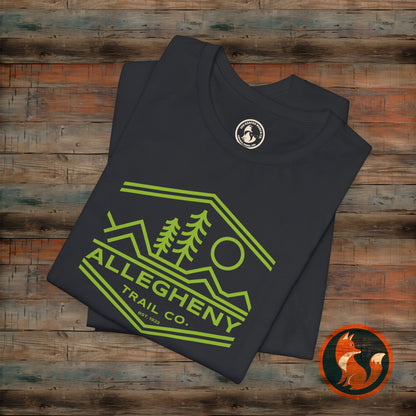 Nature-Inspired Unisex Tee with Allegheny Trail Design, Outdoor Adventure Shirt, Eco-Friendly Apparel, Hiking Gift, Travel T-Shirt