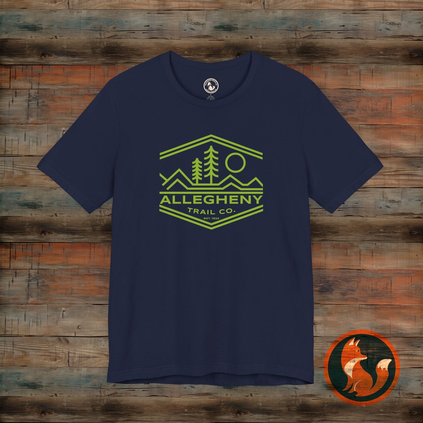 Nature-Inspired Unisex Tee with Allegheny Trail Design, Outdoor Adventure Shirt, Eco-Friendly Apparel, Hiking Gift, Travel T-Shirt