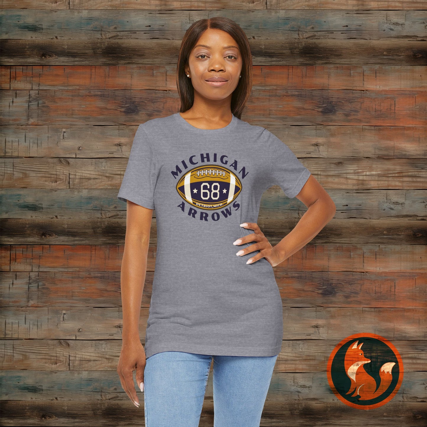 Vintage Michigan Arrows Football Tee, Unisex Classic Sports Shirt, Gift for Him, Casual Wear, Fall Game Day Shirt