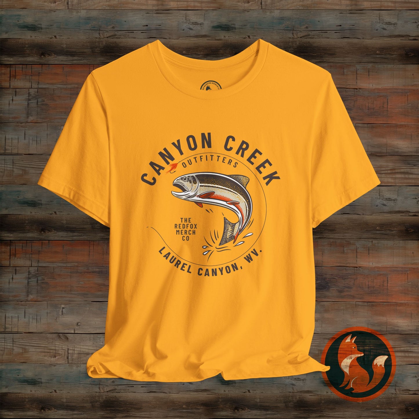 Canyon Creek Vintage Fishing Tee, Unisex Casual Shirt, Outdoor Adventure Apparel, Gift for Anglers, Nature Lover's Tee