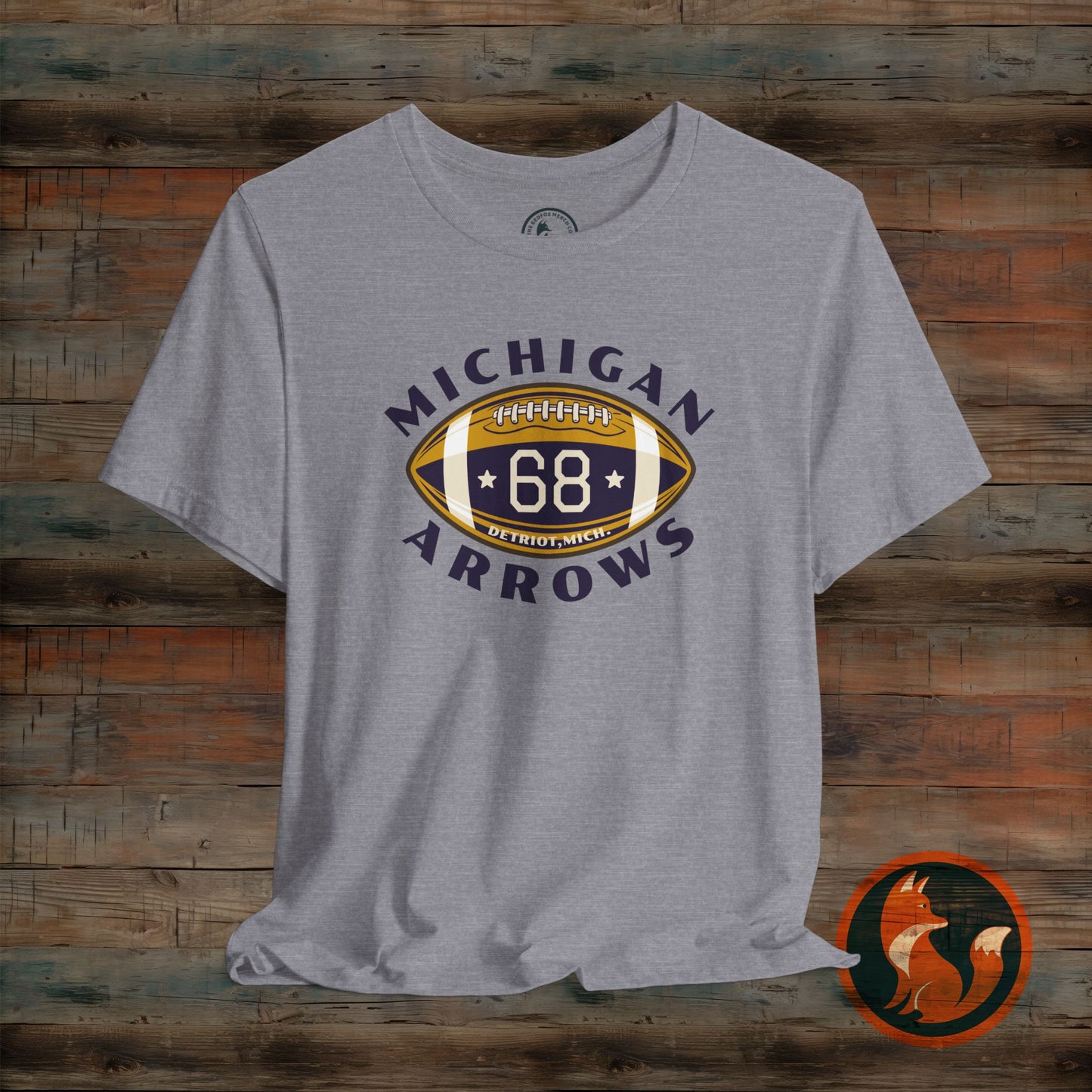 Vintage Michigan Arrows Football Tee, Unisex Classic Sports Shirt, Gift for Him, Casual Wear, Fall Game Day Shirt