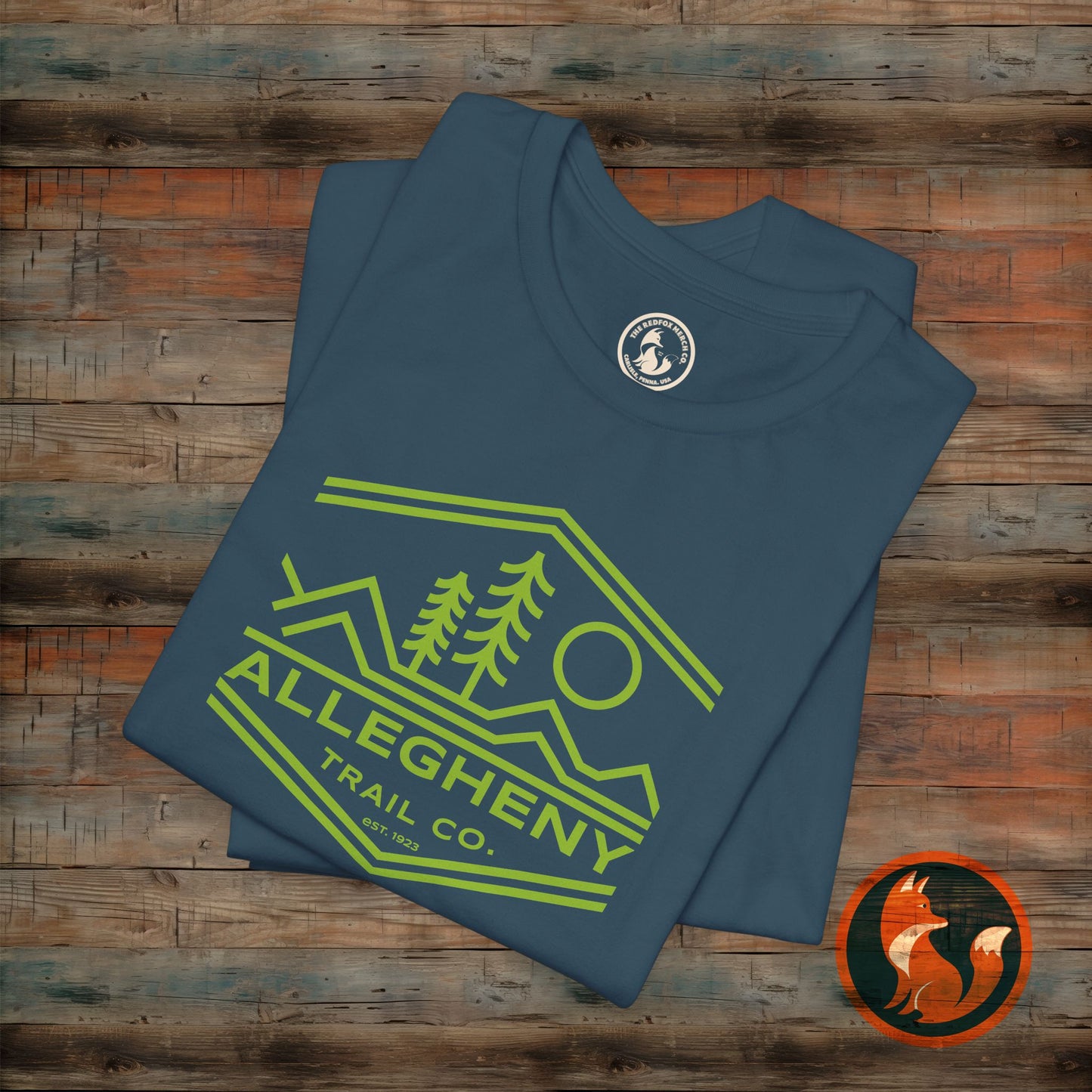 Nature-Inspired Unisex Tee with Allegheny Trail Design, Outdoor Adventure Shirt, Eco-Friendly Apparel, Hiking Gift, Travel T-Shirt