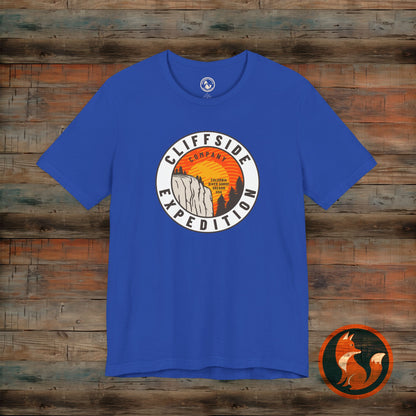 Cliffside Expedition Tee, Adventure Shirt, Unisex Outdoor Top, Travel T-Shirt, Hiking Apparel, Gift for Explorers