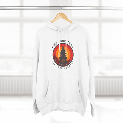 Adventure-Inspired Fleece Hoodie with Retro Design, Cozy Layer for Nature Lovers, Perfect for Hiking, Camping, Travel, Gifts