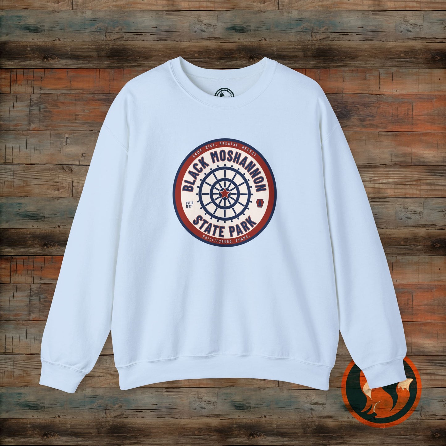 Unisex Heavy Blend™ Crewneck Sweatshirt - Vintage Black Moshanon State Park Design, Outdoor Adventure Wear, Perfect Gift for Nature [...]