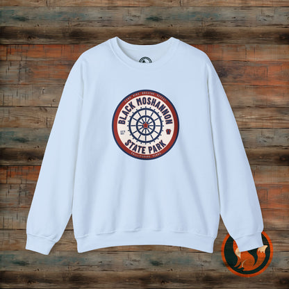 Unisex Heavy Blend™ Crewneck Sweatshirt - Vintage Black Moshanon State Park Design, Outdoor Adventure Wear, Perfect Gift for Nature [...]