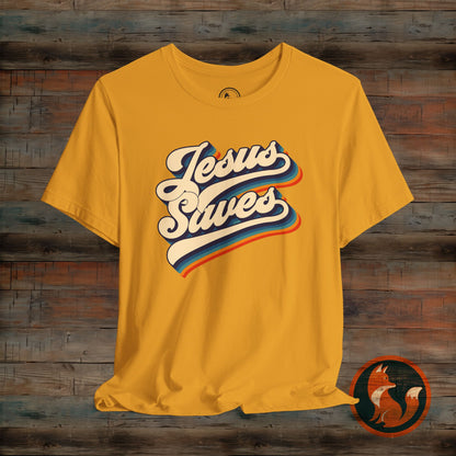 Stylish Jesus Saves Tee, Faith-Based Tee, Unisex Graphic Shirt, Everyday Comfort, Perfect Gift for Believers