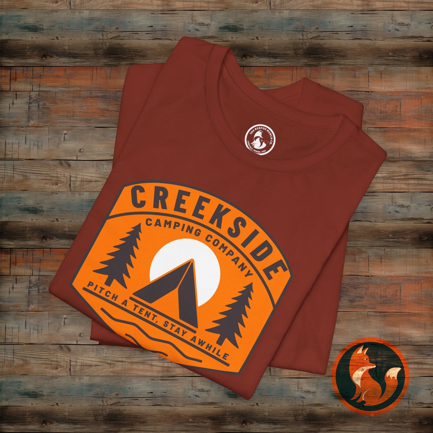 Creekside Camping Unisex Tee - Adventure Vibes, Outdoor Excursions, Nature Lover Gift, Summer Campwear, Hiking Apparel, Travel Shirt