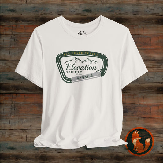 Elevation Society Unisex Tee, Mountain Lovers Shirt, Hiking Apparel, Gift for Adventurers, Outdoorsy T-Shirt