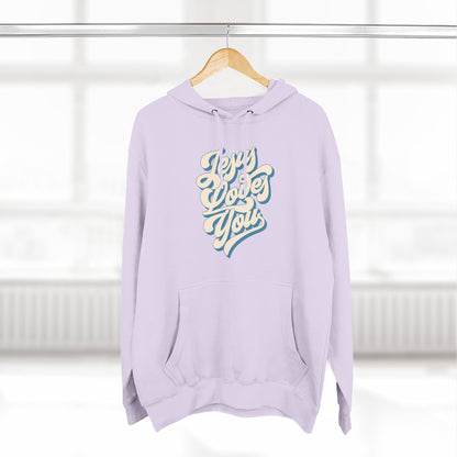 Jesus Loves You Fleece Hoodie - Perfect for Fall and Winter, Casual Wear, Comfortable Fashion, Every Day Essentials