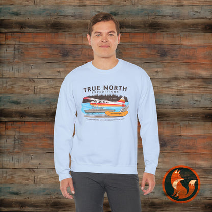 True North Adventure Crewneck Sweatshirt, Cozy Sweatshirt, Nature Lover Gift, Outdoor Apparel, Camping Sweater, Unisex Sweatshirt