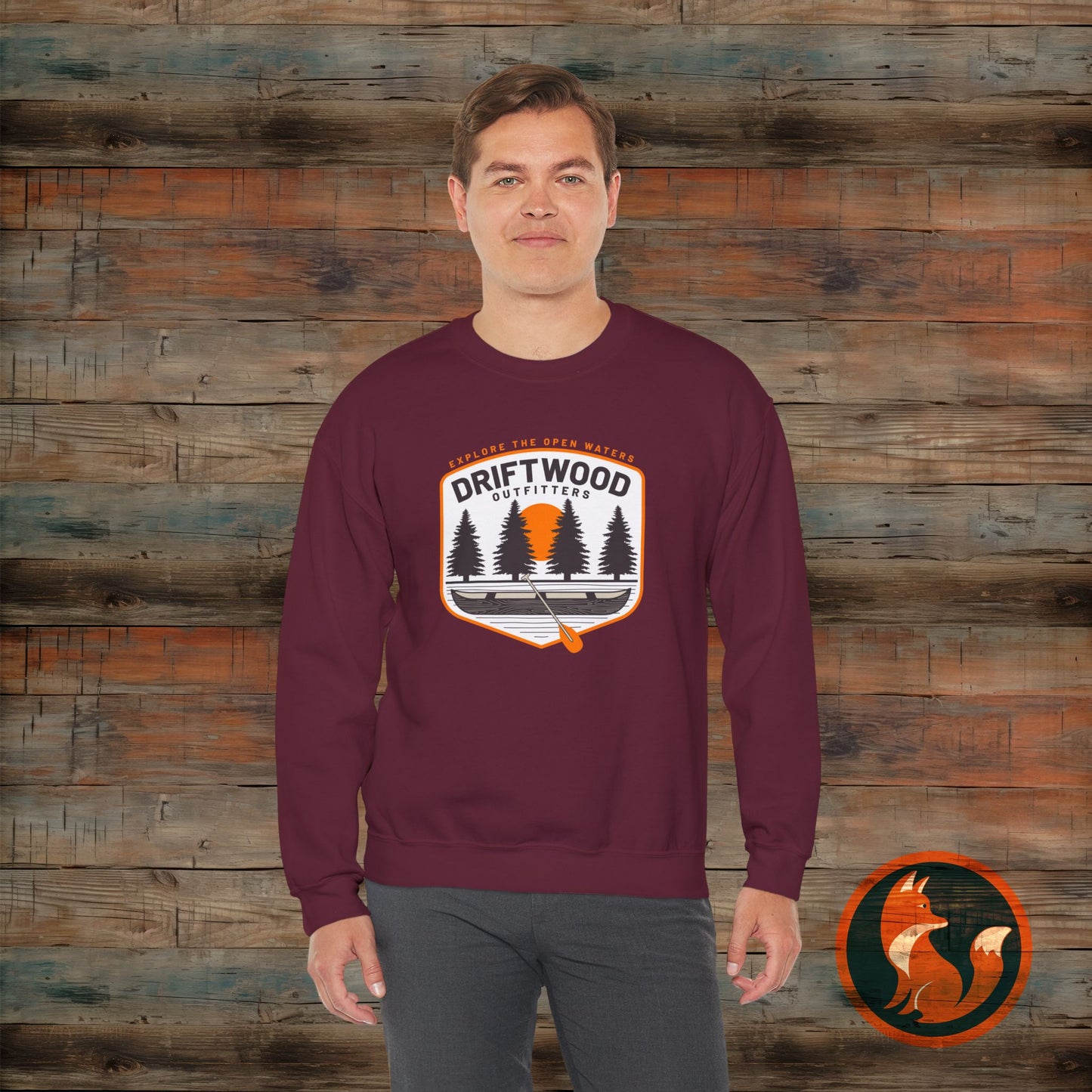 Driftwood Outfitters Crewneck Sweatshirt - Cozy Unisex Pullover for Outdoor Lovers, Perfect for Camping, Hiking, or Casual Wear, [...]