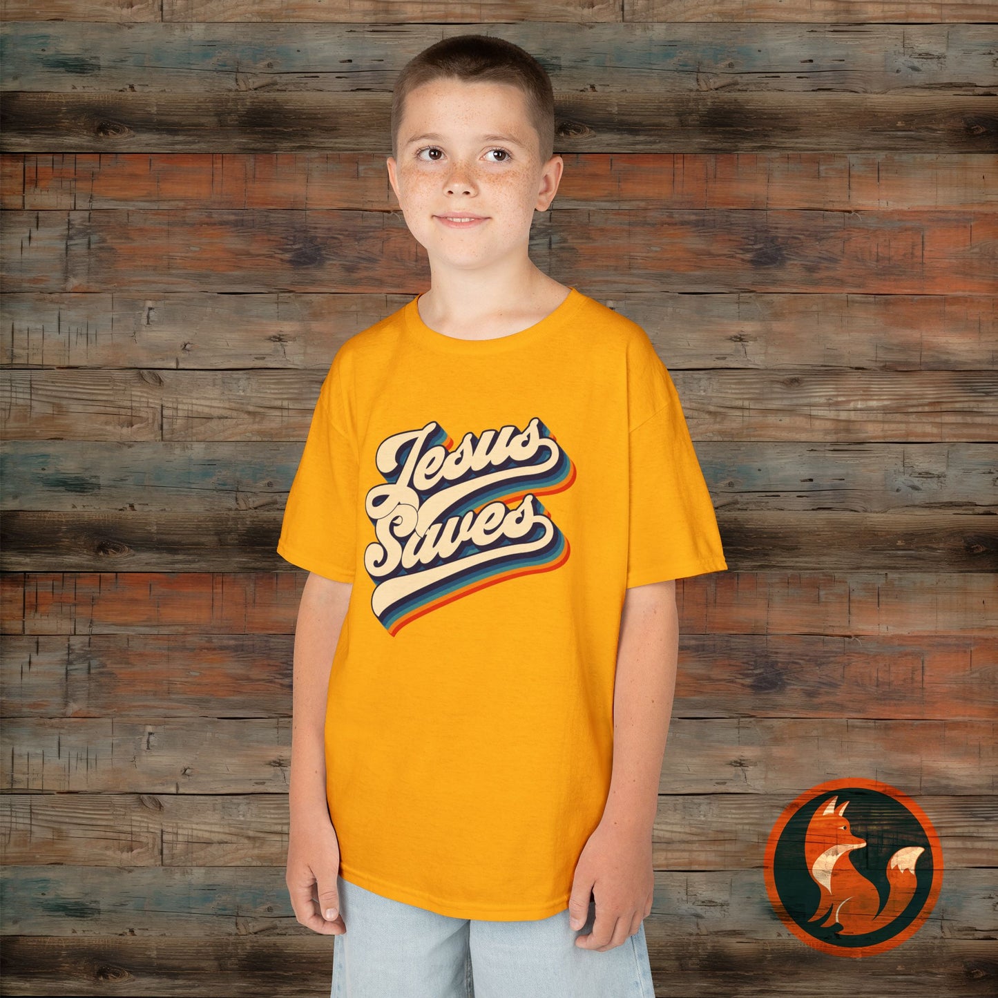 Kids Jesus Saves Tee, Cute Christian Tee, Church T-Shirt, Kids Casual Wear, Faith-Based Apparel