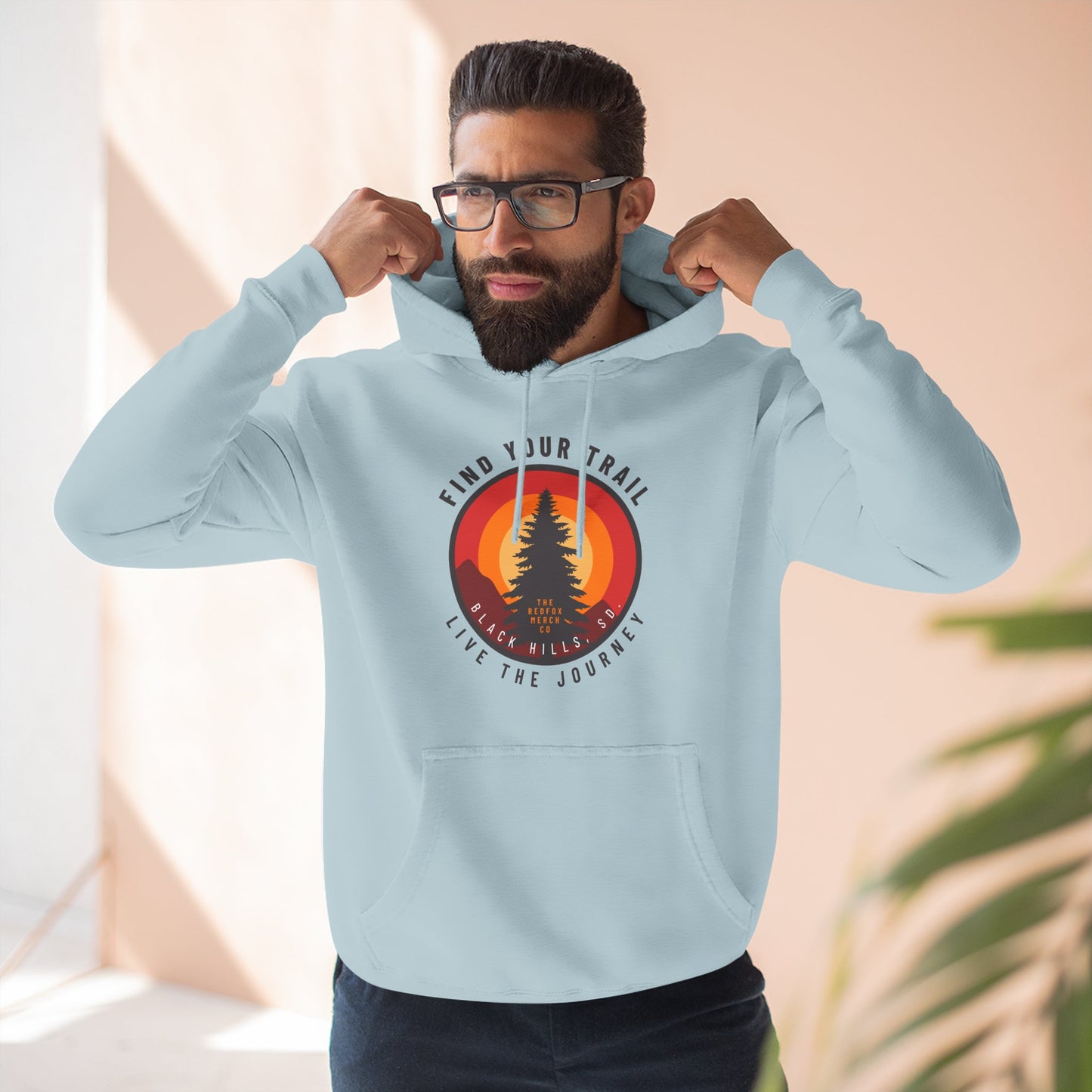 Adventure-Inspired Fleece Hoodie with Retro Design, Cozy Layer for Nature Lovers, Perfect for Hiking, Camping, Travel, Gifts
