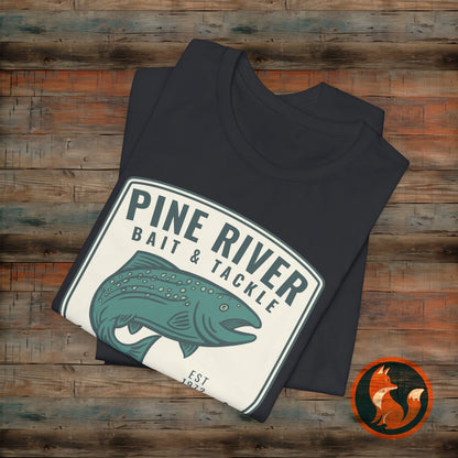 Pine River Fishing Tee - Perfect for Outdoors Enthusiasts, Great for Summer, Father's Day, Fishing Trips, or Just Casual Wear