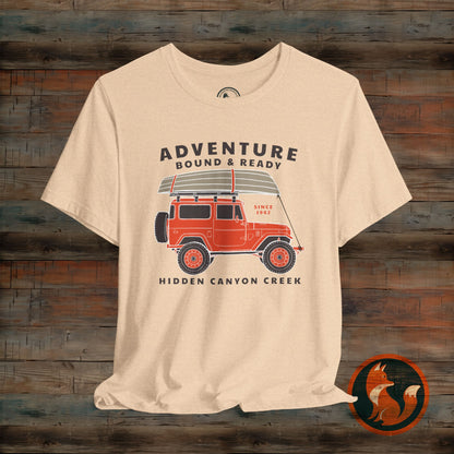 Adventure Bound & Ready Tee, Unisex T-Shirt, Outdoor Apparel, Camping Gift, Travel Shirt, Adventure Lover's Top