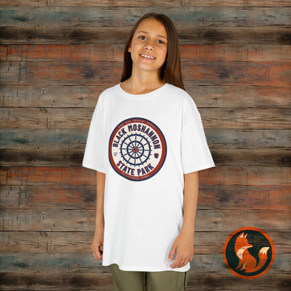 Black Moshannon State Park Kids Tee, Outdoor Adventure Kids Shirt, Nature Lover Gift, Campsite T-Shirt, Summer Family Trip Apparel, Youth Outdoor Clothing