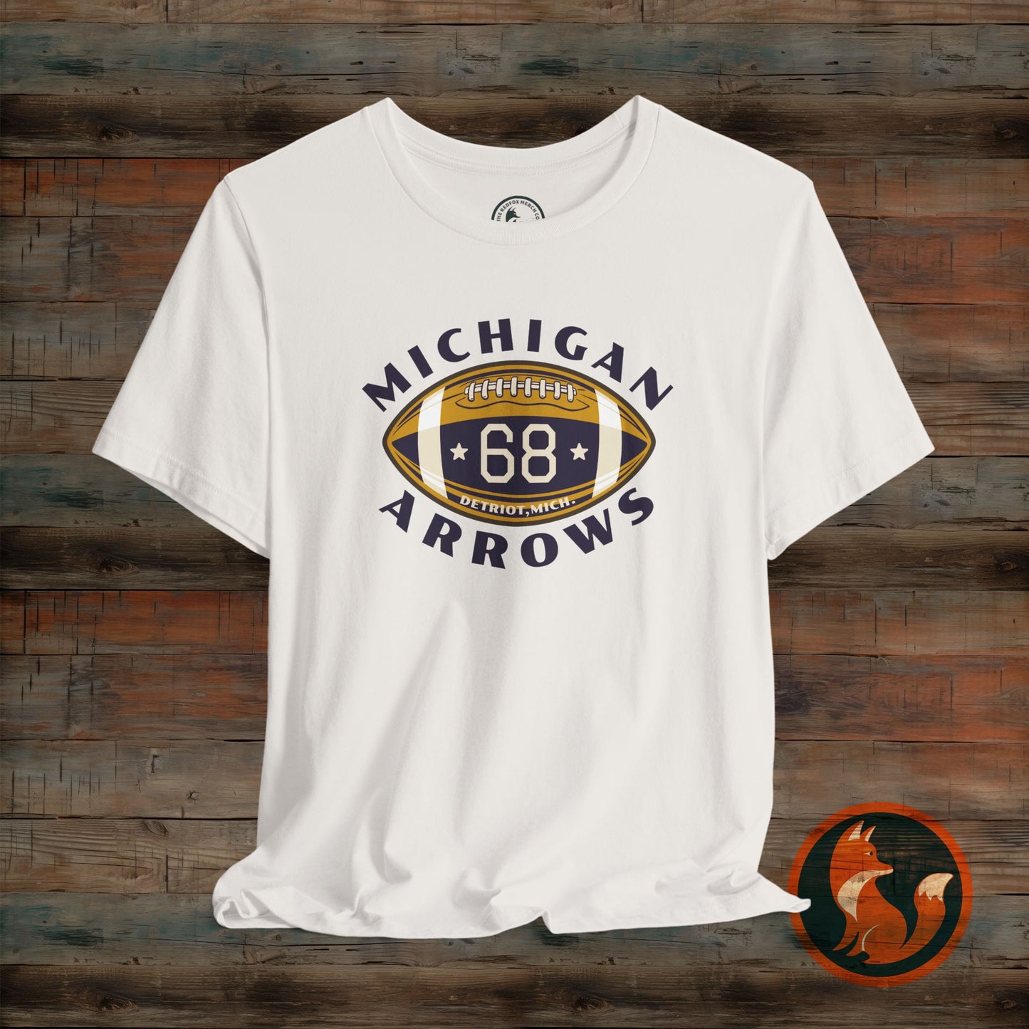 Vintage Michigan Arrows Football Tee, Unisex Classic Sports Shirt, Gift for Him, Casual Wear, Fall Game Day Shirt