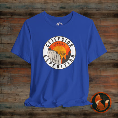 Cliffside Expedition Tee, Adventure Shirt, Unisex Outdoor Top, Travel T-Shirt, Hiking Apparel, Gift for Explorers