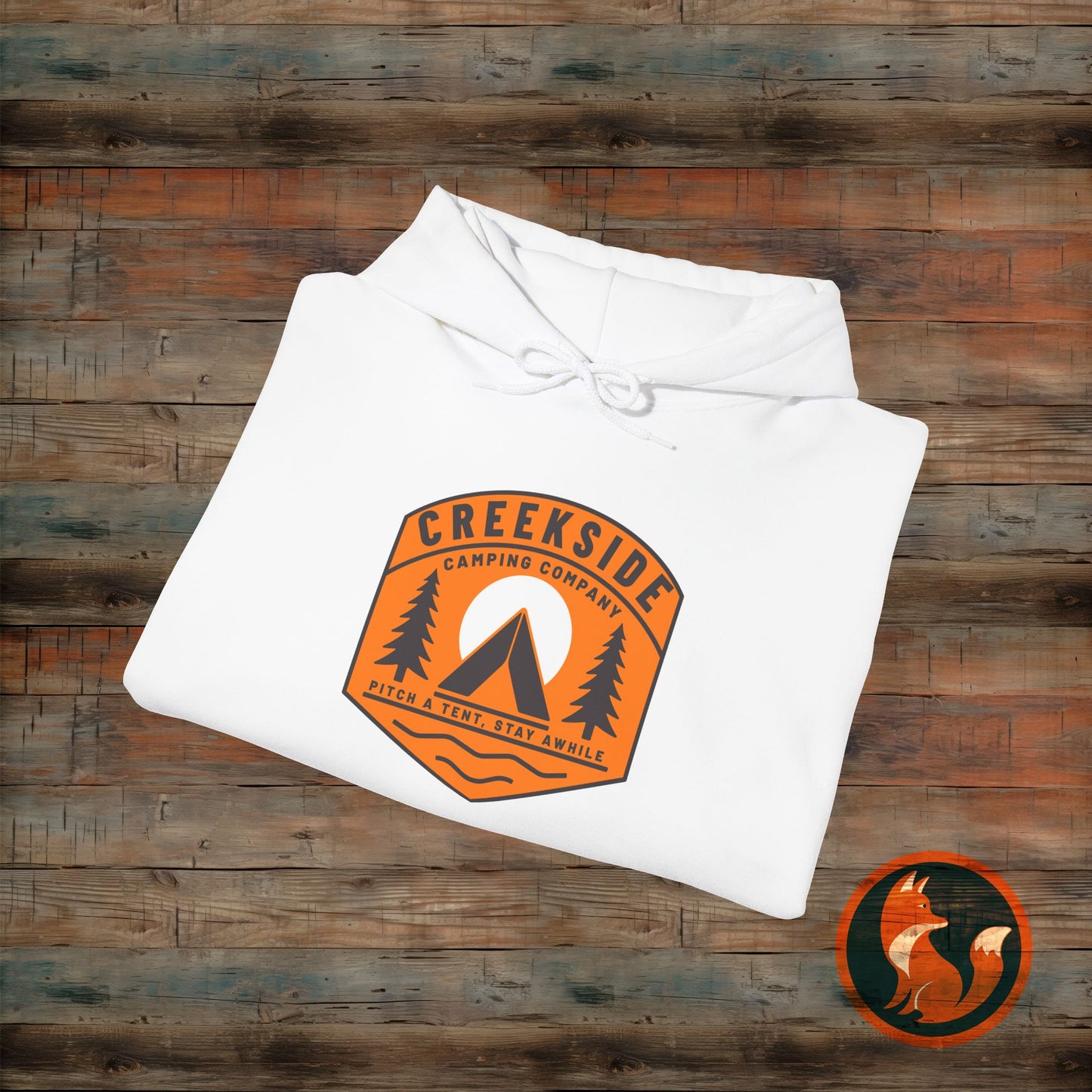 Creekside Retreat Unisex Hoodie, Camping Sweatshirt, Outdoor Adventure Apparel, Cozy Gift for Nature Lovers, Hiking Hooded Sweatshirt