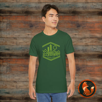 Nature-Inspired Unisex Tee with Allegheny Trail Design, Outdoor Adventure Shirt, Eco-Friendly Apparel, Hiking Gift, Travel T-Shirt