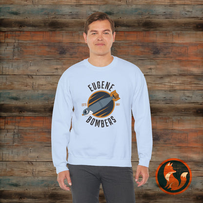 Eugene Bombers Crewneck Sweatshirt - Cozy, Unisex, Sports Apparel, Ideal for Team Spirit, Casual Wear, Gifts for Fans