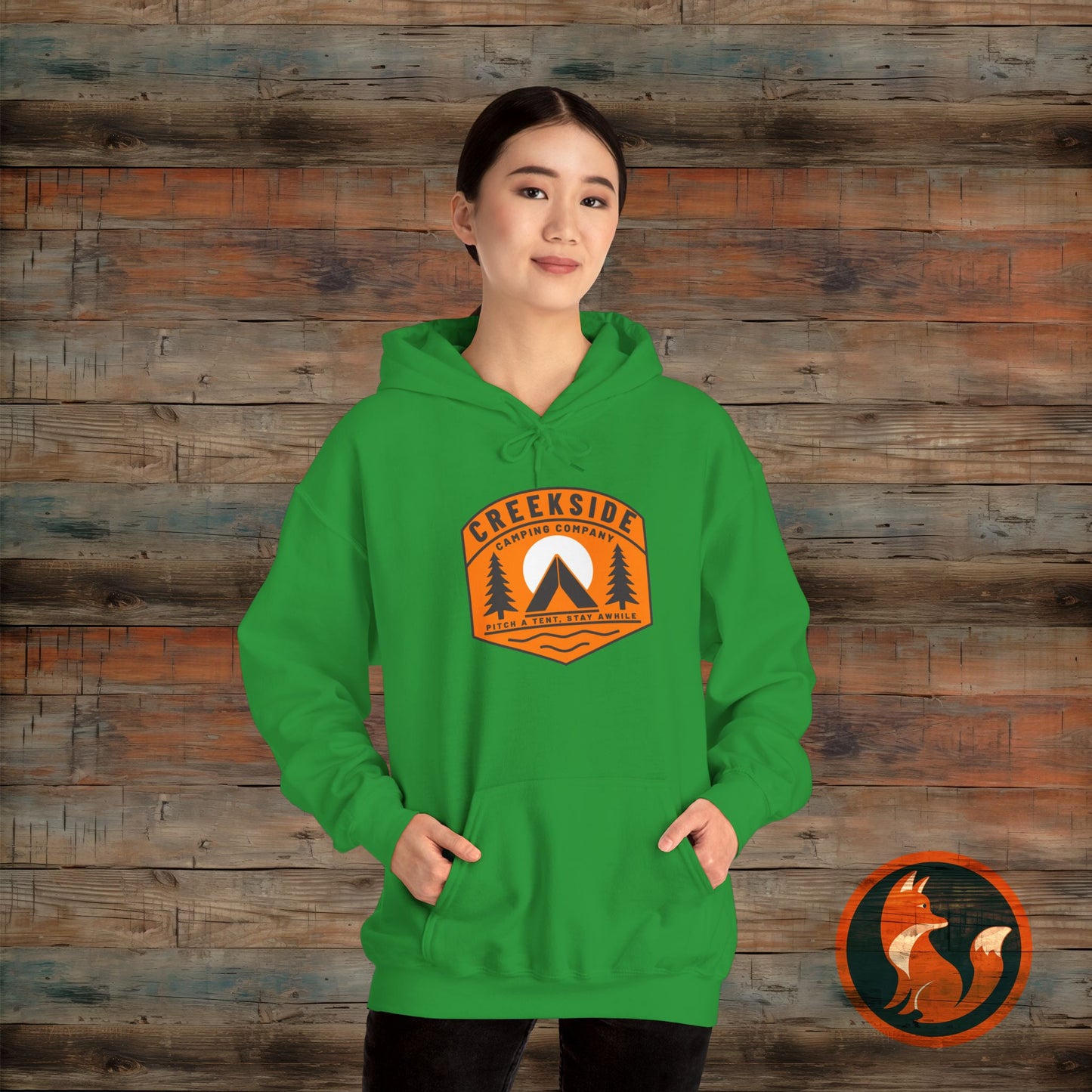 Creekside Retreat Unisex Hoodie, Camping Sweatshirt, Outdoor Adventure Apparel, Cozy Gift for Nature Lovers, Hiking Hooded Sweatshirt