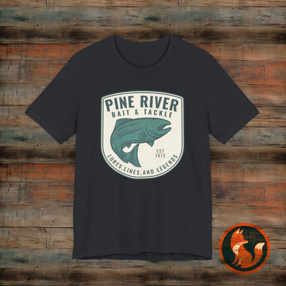 Pine River Fishing Tee - Perfect for Outdoors Enthusiasts, Great for Summer, Father's Day, Fishing Trips, or Just Casual Wear