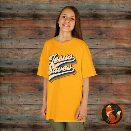 Kids Jesus Saves Tee, Cute Christian Tee, Church T-Shirt, Kids Casual Wear, Faith-Based Apparel