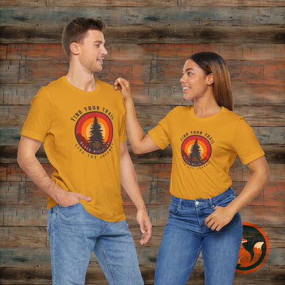 Unisex Adventure T-Shirt - Find Your Trail, Live the Journey, Outdoor Tee, Hiking Gift, Nature Lover Apparel