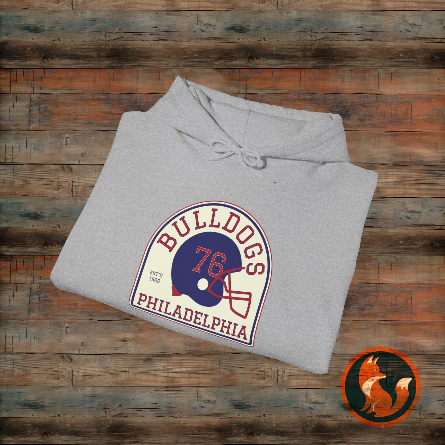 Vintage Bulldogs Hoodie, Unisex Sports Sweatshirt, Philadelphia Apparel, Cozy Game Day Gear, Unique Gift for Him/Her